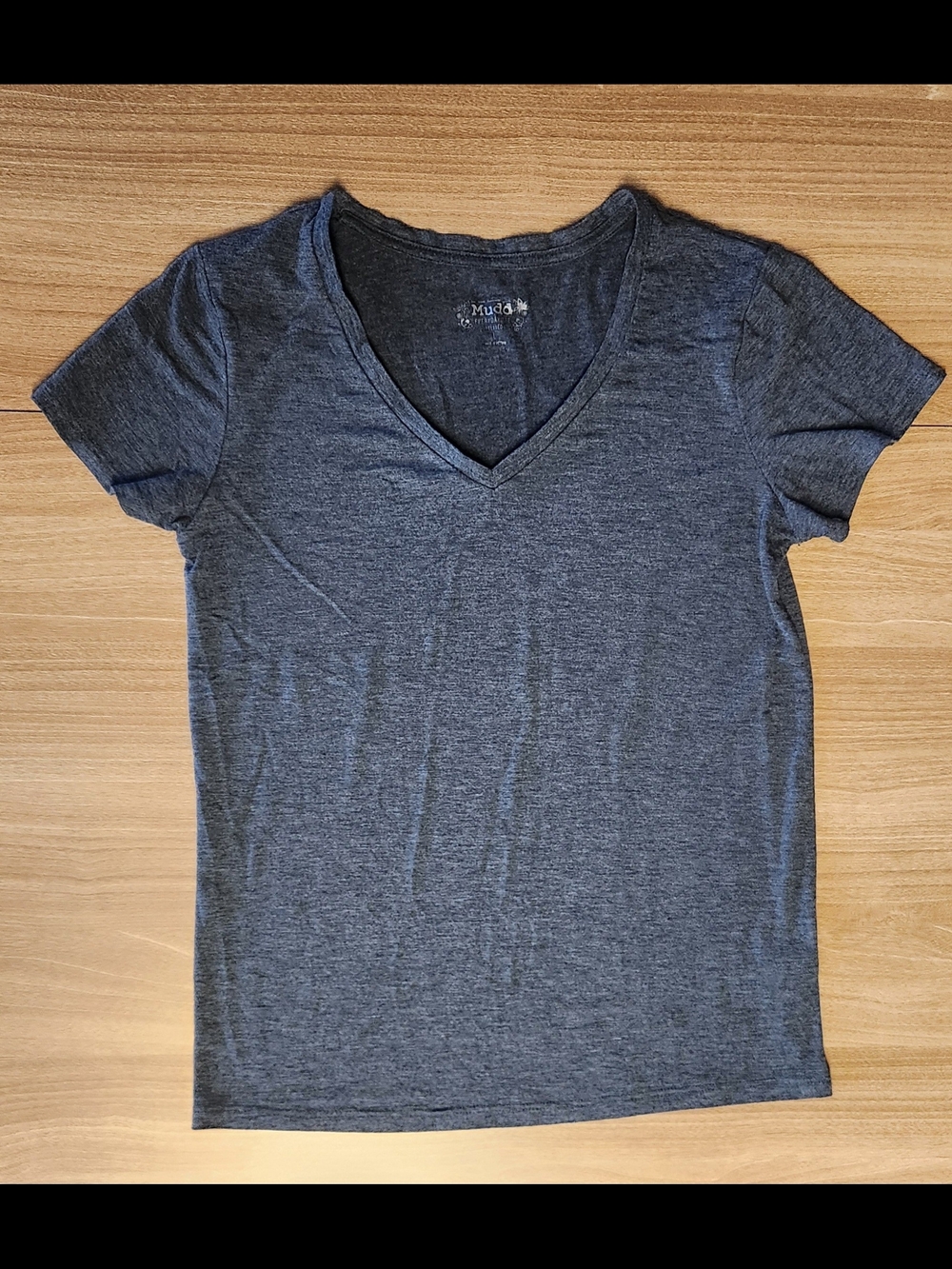 Mudd Charcoal V-Neck Short Sleeve Tee